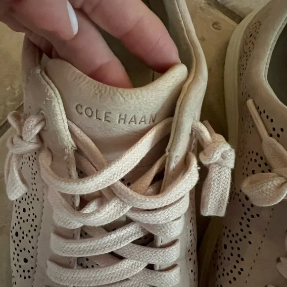 Cole Haan Pink Perforated Sneakers - Picture 2 of 3